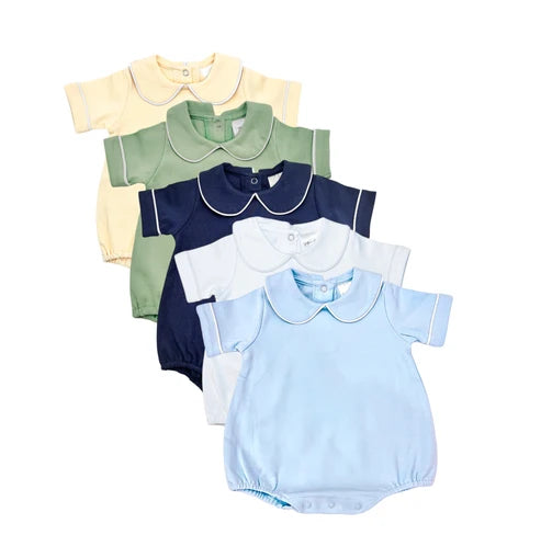 Piping Collared Bubble - Short Sleeve