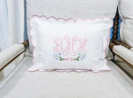 Embroidered Pillow Cover